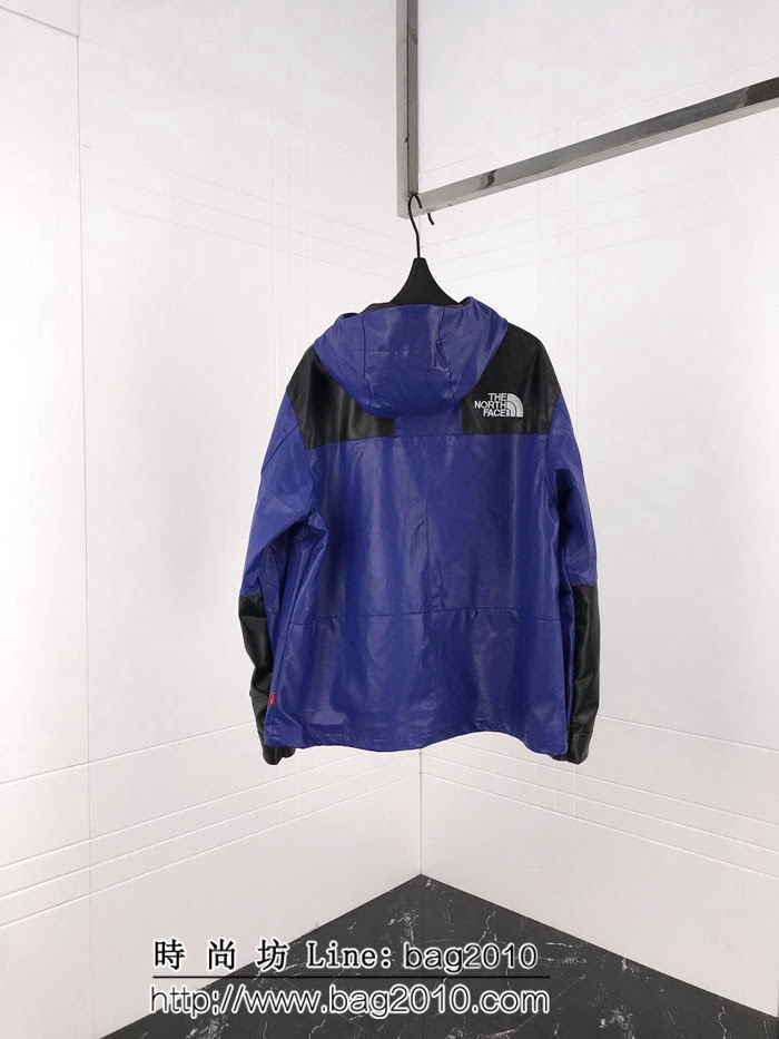 SUPREME X TNF 重工聯名皮質 紫色 抓絨衝鋒衣 情侶款 ydi1887